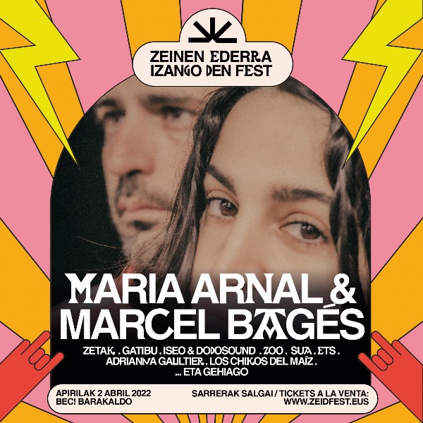 poster de Maria Arnal & Marcel Bags que actuaran en el festival Zeidfest