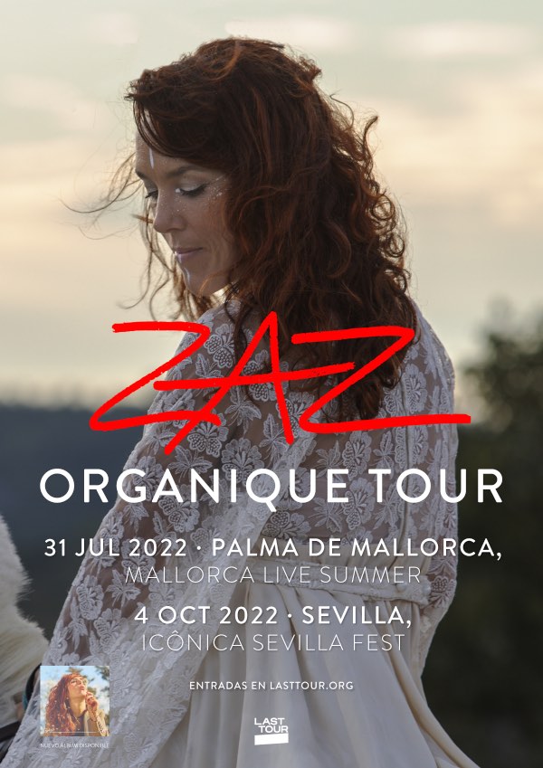 Zaz cartel conciertos Mallorca y Sevilla