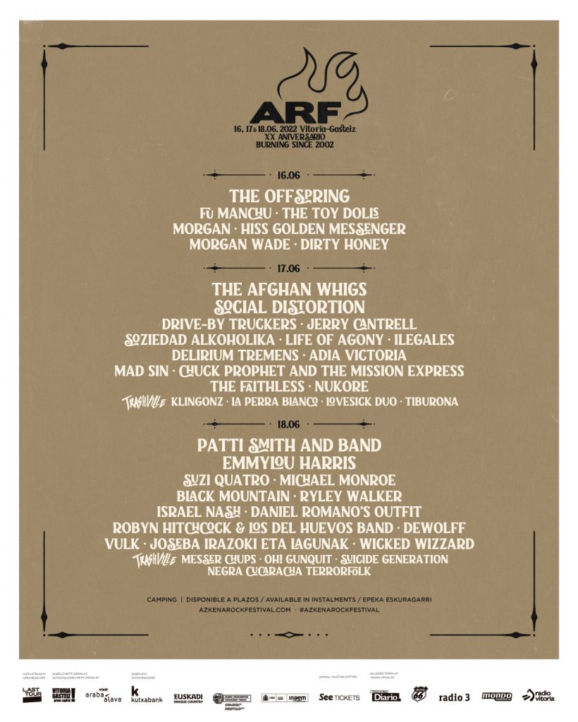 Cartel del Festival Azkena Rock 2022