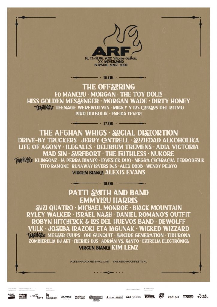 Cartel completo Azkena Rock Festival 2022