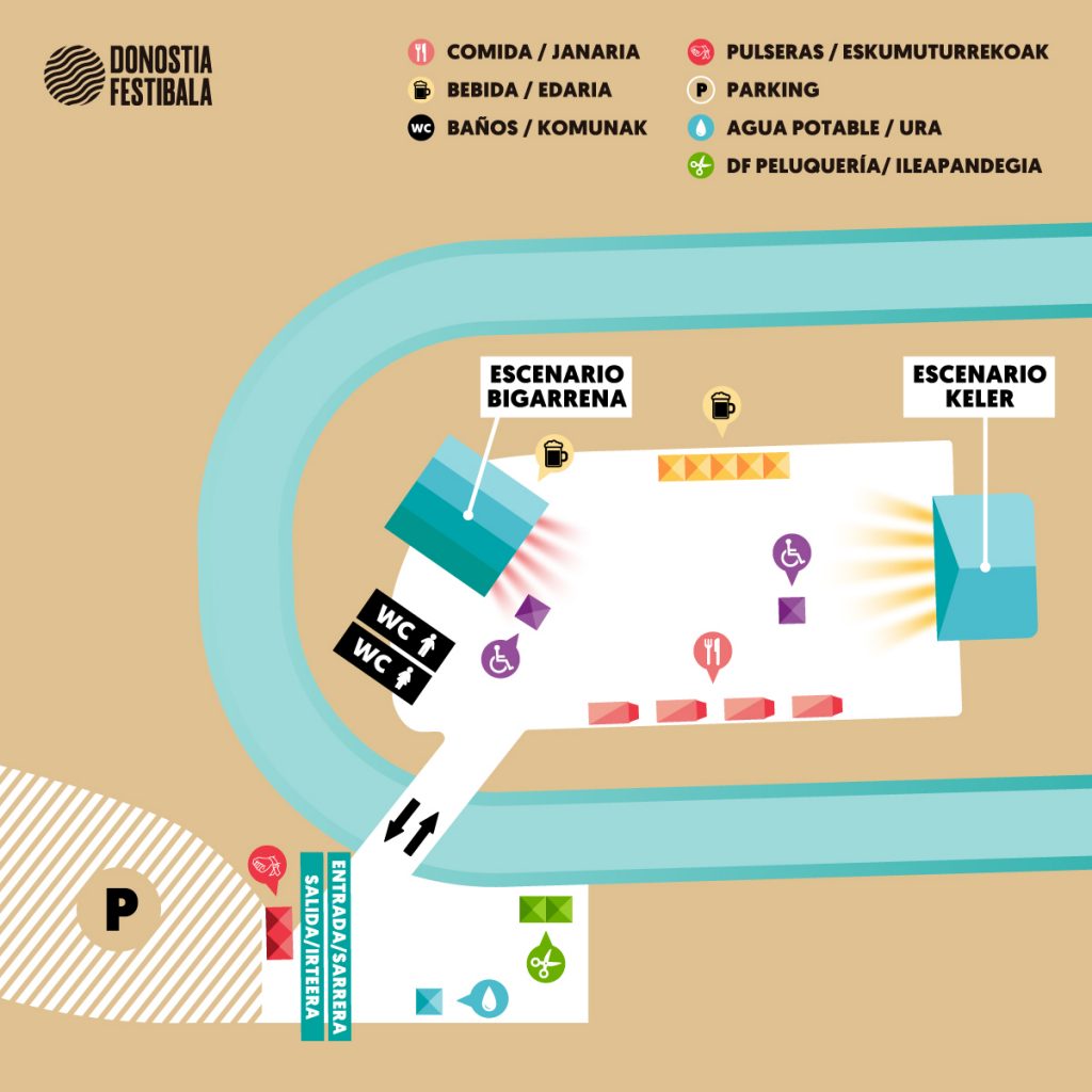 Mapa recinto Donostia Festibala 2022